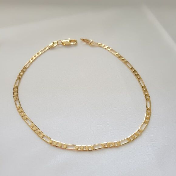 Gold Filled Figaro Chain Anklet Gold Chain Anklet Dainty Gold Anklet - Picture 3 of 9